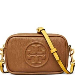 Tory Burch Perry Bombe Crossbody Brown Mini Moose Bag New